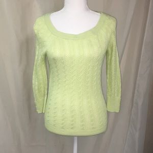 American Eagle lime green scoop knock sweater sz S